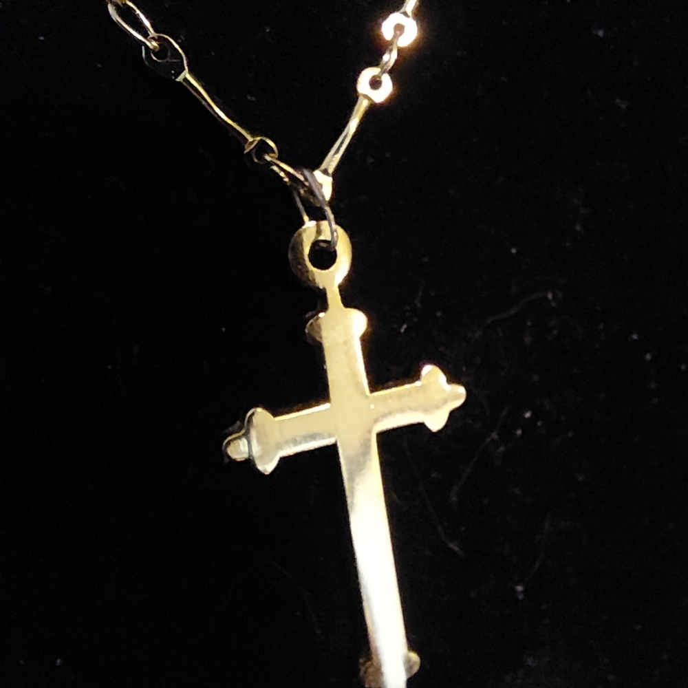 Goldtone Cross Necklace